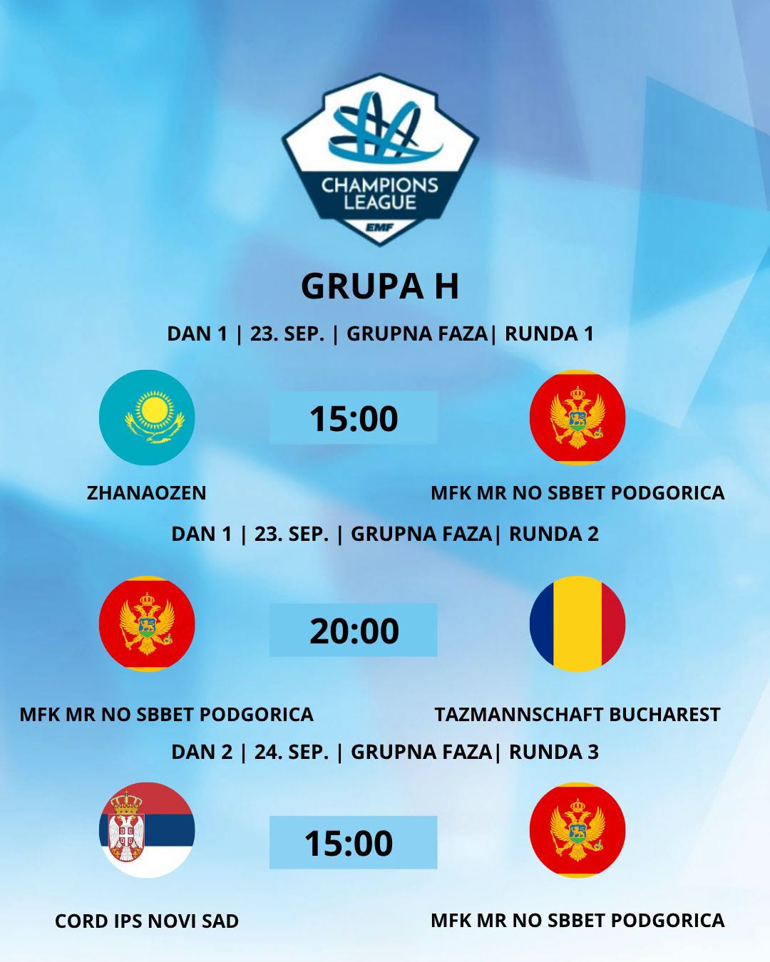 lIGA ŠAMPIONA U MINIFUDBALU