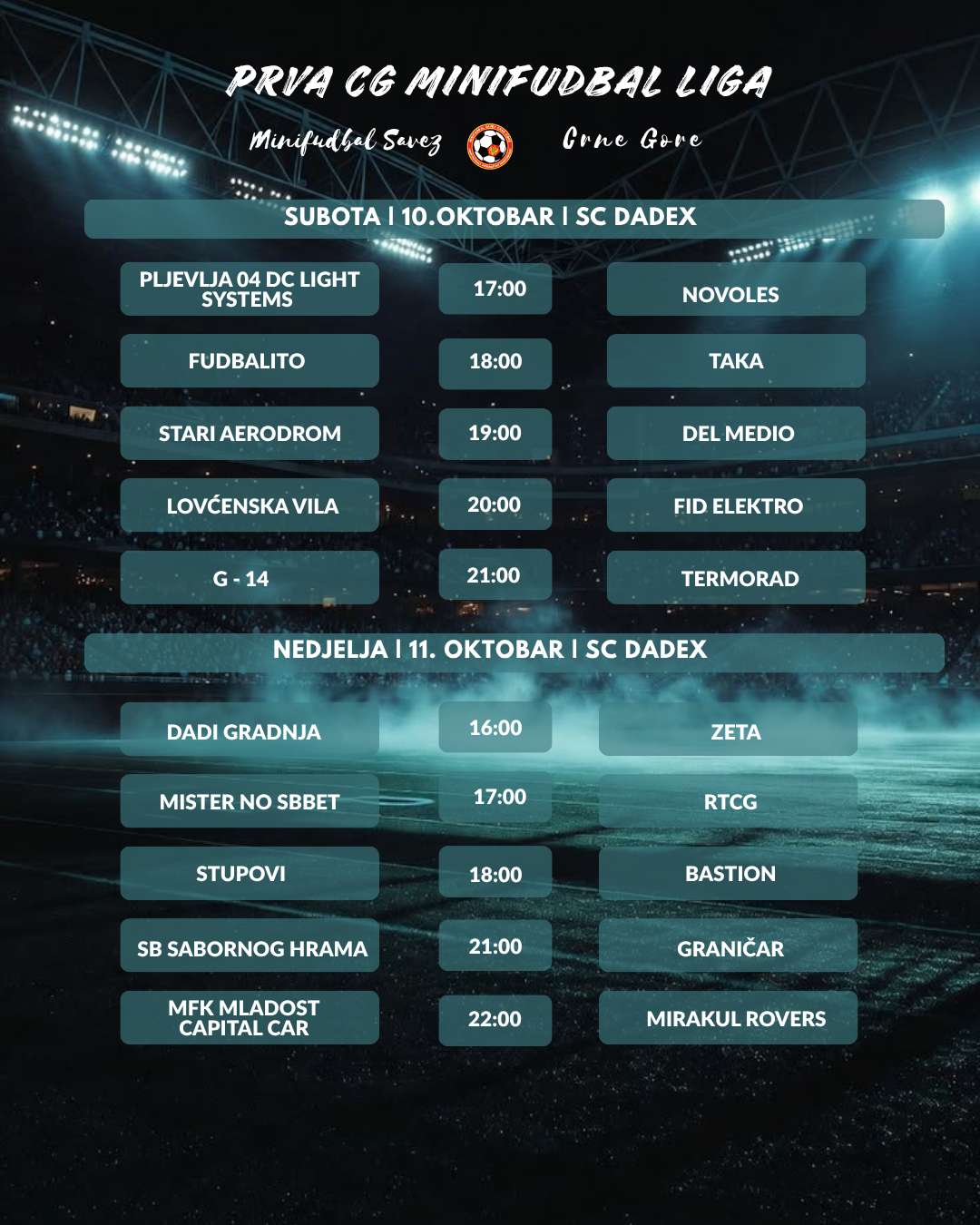 POČINJE PRVA CG MINIFUDBAL LIGA