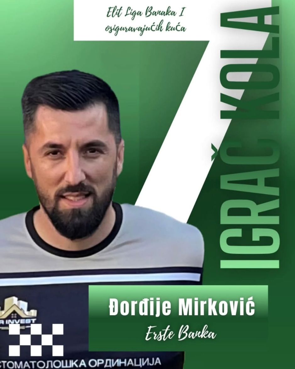IZABRAN NAJBOLJI GRAČ DEVETOG  KOLA ELIT LIGE BANAKA I OSIGURAVAJUĆIH KUĆA