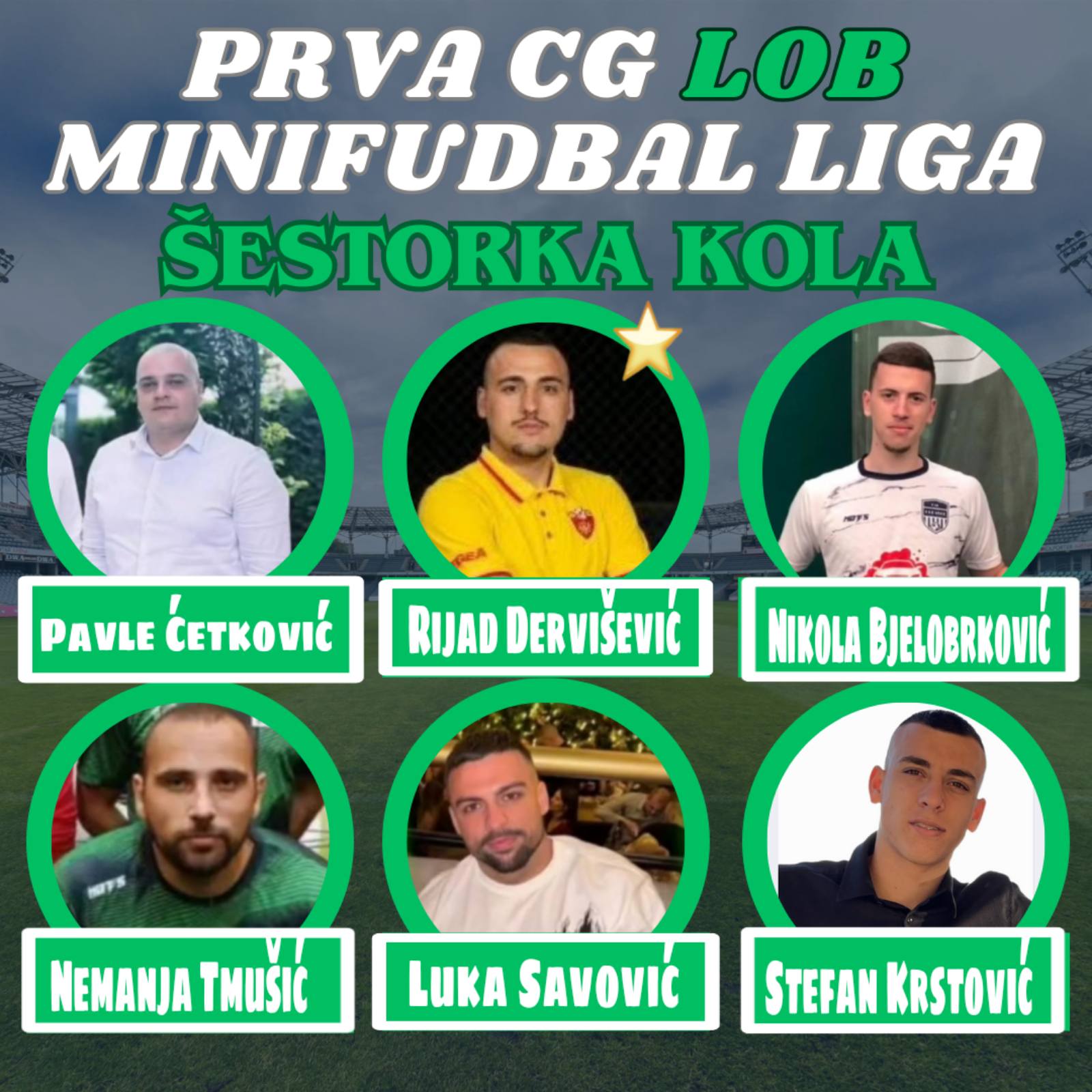 Izabrana je šestorka i igrač kola