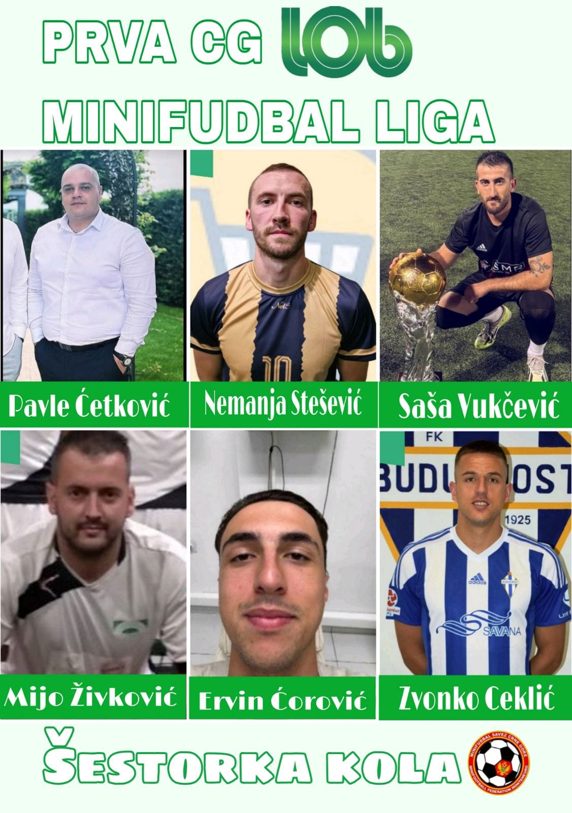 Izabrana najbolja šestorka 6. kola