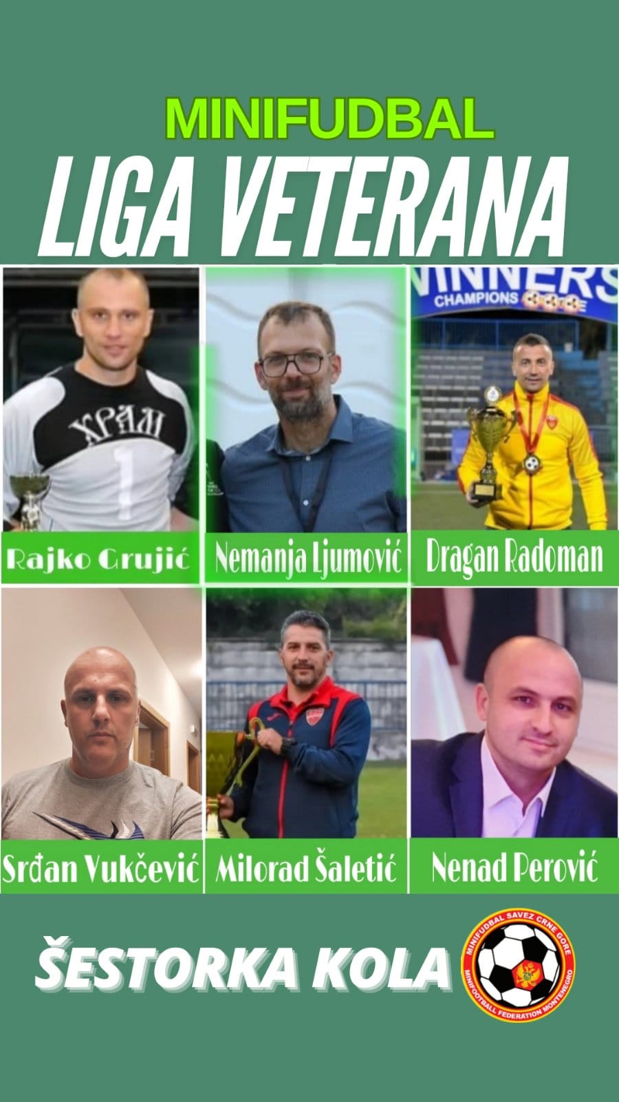 Izabrana je šestorka i najbolji igrač 5.kola Lige Veterana